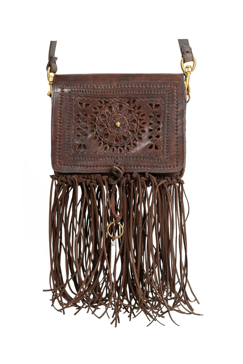 Carriel Cuero Mediano con Flecos