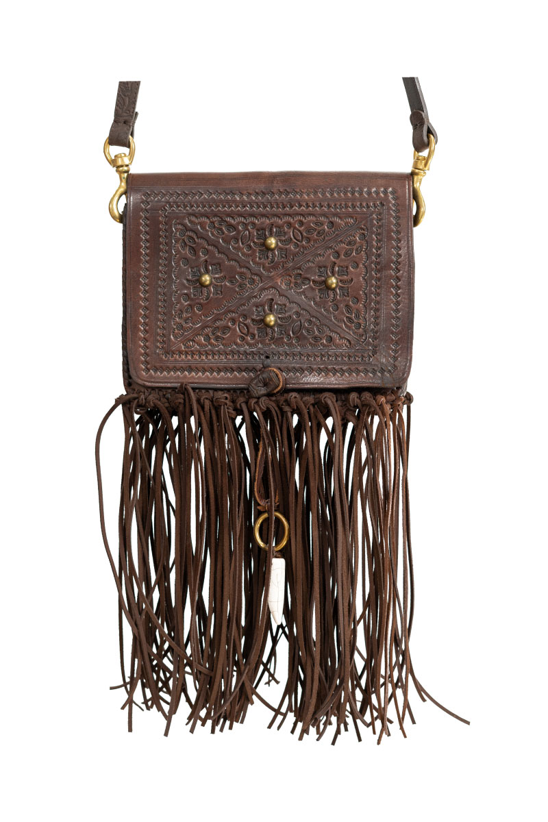 Carriel Cuero Mediano con Flecos